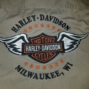 Shirt Embroidered with "Staff" &"Harley Davidson"